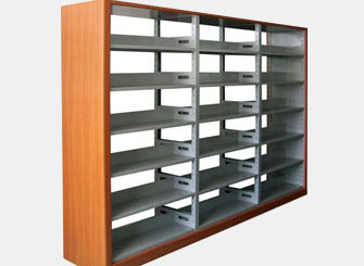 鋼木結合三節圖書館書架